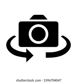 turn camera icon isolated sign symbol vector illustration - high quality black style vector icons
