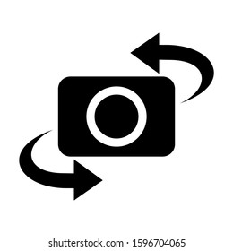 turn camera icon isolated sign symbol vector illustration - high quality black style vector icons
