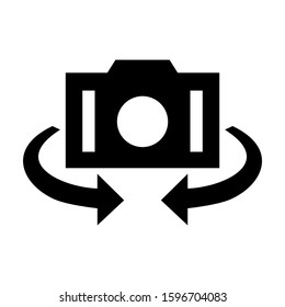 turn camera icon isolated sign symbol vector illustration - high quality black style vector icons
