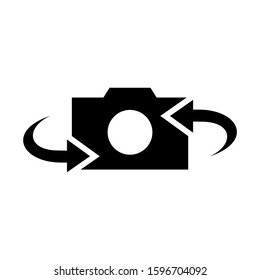 turn camera icon isolated sign symbol vector illustration - high quality black style vector icons
