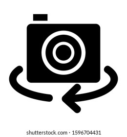 turn camera icon isolated sign symbol vector illustration - high quality black style vector icons
