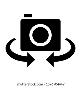 turn camera icon isolated sign symbol vector illustration - high quality black style vector icons
