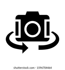turn camera icon isolated sign symbol vector illustration - high quality black style vector icons
