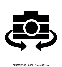 turn camera icon isolated sign symbol vector illustration - high quality black style vector icons
