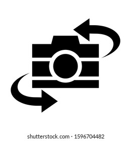 turn camera icon isolated sign symbol vector illustration - high quality black style vector icons
