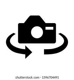 turn camera icon isolated sign symbol vector illustration - high quality black style vector icons
