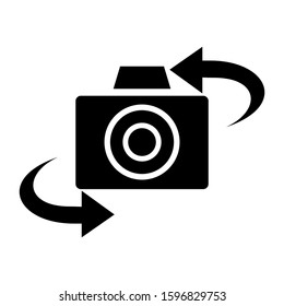 turn camera icon isolated sign symbol vector illustration - high quality black style vector icons
