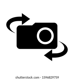 turn camera icon isolated sign symbol vector illustration - high quality black style vector icons
