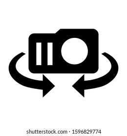 turn camera icon isolated sign symbol vector illustration - high quality black style vector icons
