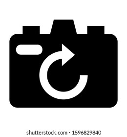 turn camera icon isolated sign symbol vector illustration - high quality black style vector icons
