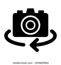turn camera icon isolated sign symbol vector illustration - high quality black style vector icons
