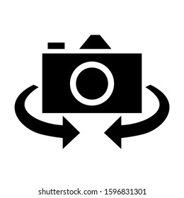 turn camera icon isolated sign symbol vector illustration - high quality black style vector icons
