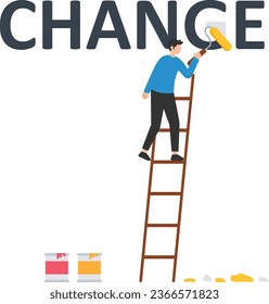 Turn change into chances, Transformation for business opportunity, Evolve to survive and win competition, Using eraser to erase alphabets, Erase change to be chance

