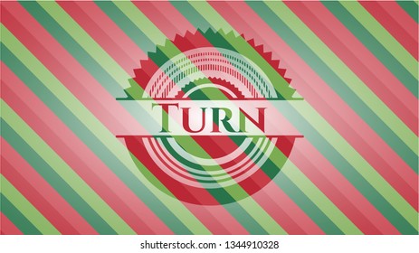 Turn christmas emblem.