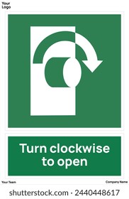 Turn clockwise to open 17. Turn clockwise to open