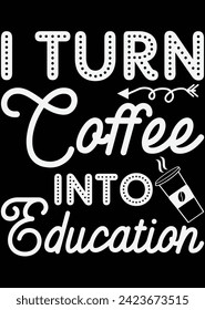 Dé vuelta el café en educación a los archivos de corte de los pasos para la máquina de corte