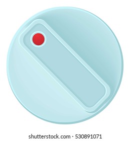 Turn control knob icon. Cartoon illustration of turn control knob vector icon for web