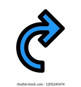 turn curved arrow