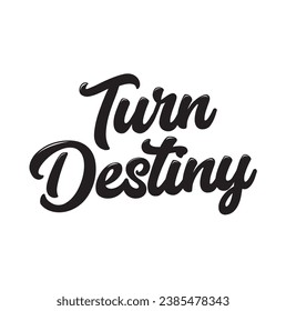 turn destiny text on white background.