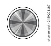 turn dial knob cartoon. circle regulator, ui circular, radio stereo turn dial knob sign. isolated symbol vector illustration