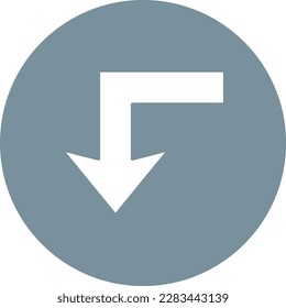 Icono de Bajar vector. Se puede usar para imprimir, móviles y aplicaciones web.