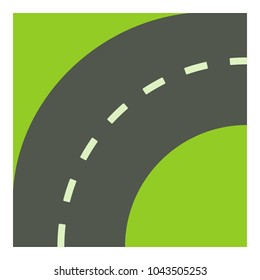 Turn icon. Cartoon illustration of turn vector icon for web