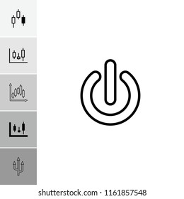 Turn icon. collection of 6 turn filled and outline icons such as panel control, control panel, switch off. editable turn icons for web and mobile.