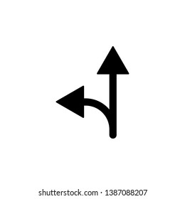 turn icon. Simple glyph, flat vector of Location icons for UI and UX, website or mobile application