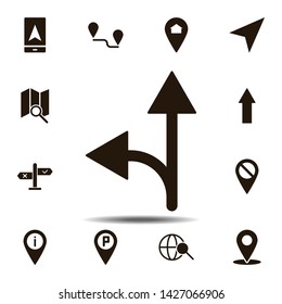 turn icon. Simple glyph, flat vector element of Location icons set for UI and UX, website or mobile application