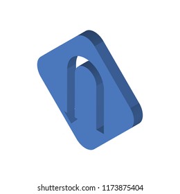 Turn isometric left top view 3D icon
