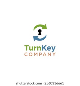 turn key logo icon vector template