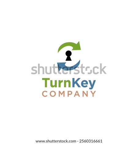 turn key logo icon vector template