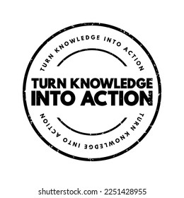 Activar conocimiento en acción marca de texto, fondo de concepto