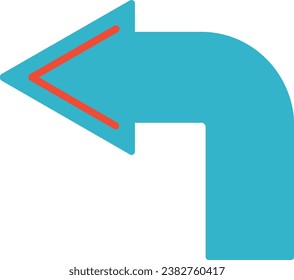 Turn Lef tFlat Vector Icon Design