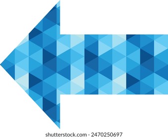 turn left arrow icon with blue monochrome color inside, turn left arrow icon vector illustration.