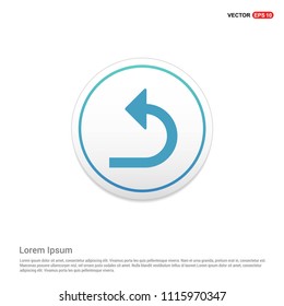 Turn Left arrow icon Hexa White Background icon template - Free vector icon