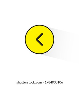 Turn Left Arrow Sign Vector in Trendy Flat Style. Back, Undo Symbol Illustration