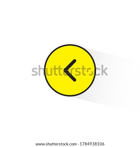 Turn Left Arrow Sign Vector in Trendy Flat Style. Back, Undo Symbol Illustration