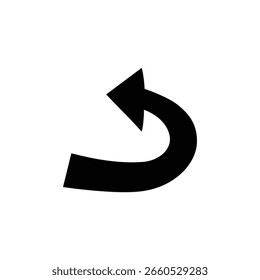Girar elemento de diseño de símbolo de flecha izquierda