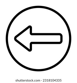 Linkes Symbol im Zeilenstil drehen, für die mobile App-Präsentation verwenden