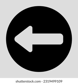 Turn left icon in solid style, use for website mobile app presentation