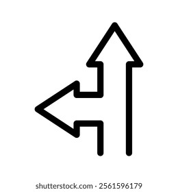 Turn Left Icon Vector Symbol Design Illustration