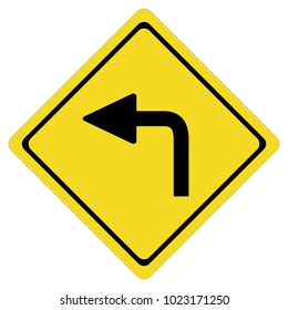 Turn Left On White Background Turn Stock Vector (Royalty Free ...