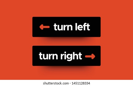 Turn Left and Right Arrows in Opposite Directions