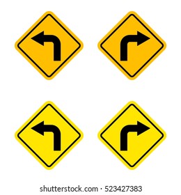 Turn Left or Turn Right Sign vector logo template Illustration Design. Vector EPS 10.