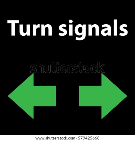 Turn left or right signals dashboard vector illustration, cluster - Gauges panel