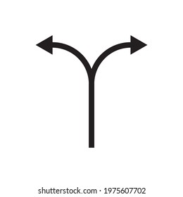 turn left and turn right symbol, arrow direction sign, traffic sign