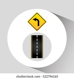 turn left road sign concept graphic vector illustration eps 10