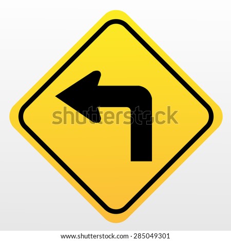 Turn left sign