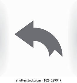 Turn left sign icon. Left arrow icon. Back button icon. Infographic vector arrows.